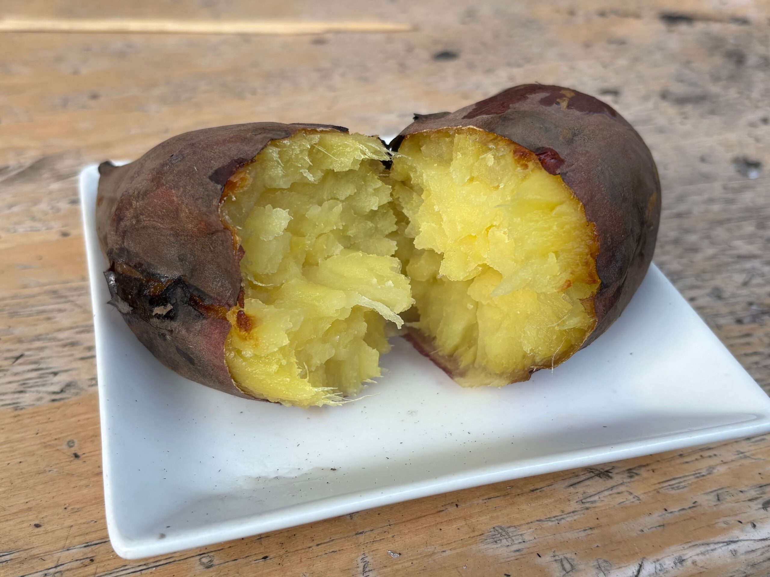 ホクホク焼き芋のできあがり